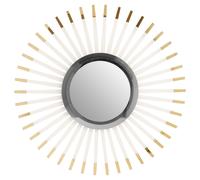 Orsina Retro Round Wall Mirror, Quirky Concave Glass Mirror with Gold-Tipped Acrylic Spokes, Stainless Steel Mirror in Clear Orsina Clear