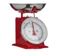 Orsina Retro Style 5Kg Cream Kitchen Scale, Premium Kitchen Scale, Iron Steel Constructed Analogue Baking Scale in Red Orsina Red