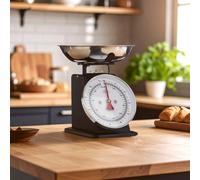Orsina Retro Style 5Kg Cream Kitchen Scale, Premium Kitchen Scale, Iron Steel Constructed Analogue Baking Scale in Black Orsina Black
