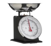 Matt Black Retro Style Kitchen Scale With Stainless Steel Bowl Max. Weight 5Kg