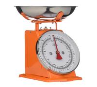 Orsina Retro Style 5Kg Orange Kitchen Scale, Premium Kitchen Scale, Iron Steel Constructed Analogue Baking Scale