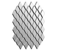 Orsina Reva Wall Mirror, Clear, Grey, Glass, Wood