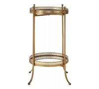 Orsina Reza Gold Finish Mirrored Tray Table