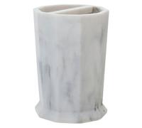 Premier Housewares Electric Toothbrush Holder Grey Marble Effect Bathroom Accessories For Small Bathroom Two Compartment Toothbrush Holders Matte Toothbrush Caddy 8 x 12 x 8