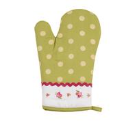 Orsina Rose Cottage Single Oven Glove, Elegant Floral Pattern With Quilted Heat Protection, Offers Safe Handling in Green Orsina Green