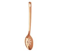 Orsina Rose Gold Finish Slotted Spoon,metallic Rose Gold Perforated Spoon,slotted Serving Spoon With Hanging Loop