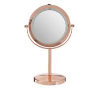 Orsina Rose Gold Led Bathroom Mirror With Magnifier, Illuminated Mirror, Mirror With Led Lights & Adjustable Stand