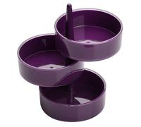 Orsina Rotary Tray 3pc Plastic Rotary Storage Tray Set in Purple Orsina Purple