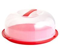 Orsina Round Cake Carrier With Handle And Lid, Red Cake Carrier For Kitchen, Durable Lockable Cake Storage Carrier