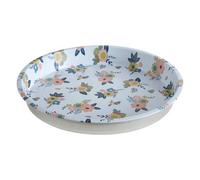 Premier Housewares 507319 Alicia Serving Tray, Round, Tin, Multi-Colour, 33 x 33 x 4 cm
