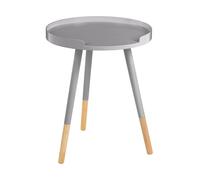 Orsina Round Side Table, Wooden Side Table, Natural Wood Side Table, Wood Side Table in Grey Orsina Grey