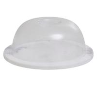 Orsina Round White Marble Cheese Board With Dome Lid, Durable Natural Stone Serving Board in Clear Orsina Clear