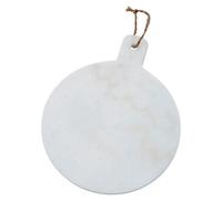 Premier Housewares White Marble Finish Chopping Board/Non Stick Platform Serving Boards/Charcuterie Board With A Handle Hanging Hole With String For Kitchen 25 x 1 x 30