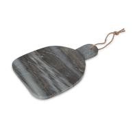 Orsina Rounded Grey Marble Chopping & Serving Board, Durable Natural Stone Board For Kitchen Use in Black Orsina Black