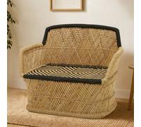 Orsina Rowan Two Seater Natural And Black Sofa