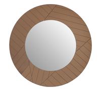 Orsina Roza Round Wall Mirror in Brown Orsina Brown