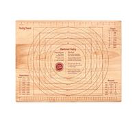 Orsina Rubberwood Pastry Board, Durable Wooden Pastry Board with Measurement Guides in Natural Orsina Natural