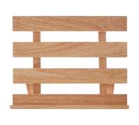 Orsina Rubberwood Recipe Book Stand, Foldable Cooking Book Holder, Slatted Kitchen Book Prop, Tablet Display Stand in Natural Orsina Natural