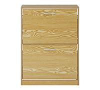 Orsina Rustic 2 Tier Shoe Cabinet, Durable Shoe Drawer Organizer For Bedroom, Space Saving Shoe Storage For Store in Brown Orsina Brown