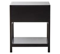 Orsina Rustic Black Wood Side Table, Functional Bed Side Table, Ample Storage Space Of Small Lounge Side Table Orsina Black