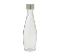 Orsina Rustic Dayla Clear Glass 550ml Bottle With Metal Lid, Elegant Water Bottle, Borosilicate Glass Bottle Orsina Clear