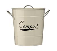 Orsina Rustic Design Cream Compost Bin, Durable Constructed Compost Bin For Kitchen, Convenient Kitchen Compost Bin
