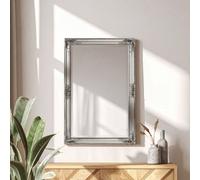Premier Housewares Rustic Vintage Silver Finish Wall Mirror