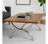 Orsina Rustic Wood Top Coffee Table, Modern Rectangular Coffee Table, Contemporary Wood Coffee Table with Metal Legs in Natural Orsina Natural