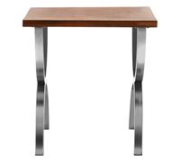 Orsina Rustic Wood Top Side Table, Modern Rectangular Side Table, Wood & Metal End Table, Wooden Side Table in Natural Orsina Natural
