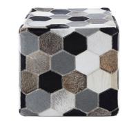 Orsina Safira Leather Patchwork Pouffe Orsina Multicolor
