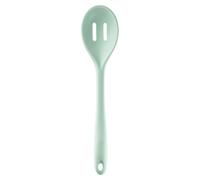 Orsina Sage Green Silicone Slotted Spoon Perforated Kitchen Utensil Non-Slip Kitchen Tool Functional Slotted Spoon