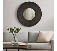 Orsina Sagor Wall Mirror, Grey, Metal, Wood