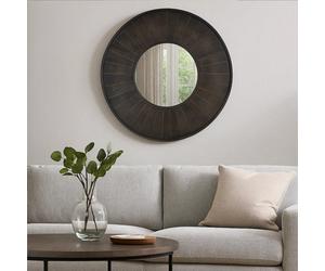 Orsina Sagor Wall Mirror, Grey, Metal, Wood