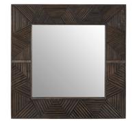 Orsina Saira Wall Mirror, Brown, Glass, Wood