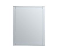 Orsina Sana Square Wall Mirror with Linear Detail in Clear Orsina Clear