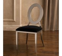 Orsina Sarita Stackable Oval Dining Chair in Silver Orsina Silver