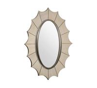 Orsina Scallop Gold Frame Wall Mirror, Stylish Full Size Oval Mirror, Ideal For Entryway, Or Mirror Wall Accent