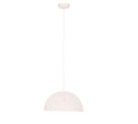 Orsina Sculptural Large White Dome Pendant Light, Artistic Ceiling Fixture For Entryways, Abstract Cutout Dome Lamp