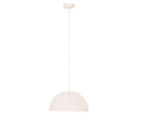 Orsina Sculptural Large White Dome Pendant Light, Artistic Ceiling Fixture For Entryways, Abstract Cutout Dome Lamp