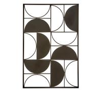 Orsina Semicircle Modern Wall Art, Metallic Finished Wall Art for Living Room, Contemporary Wall Decor in Black Orsina Black