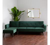 Orsina Serene 3 Seat Sofa Bed, Piped Edges in Green Orsina Green