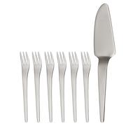 Orsina Serving Set, Elegant Stainless Steel Cake Knife & Server Duo, Sleek Curved Design for Table Settings in Silver Orsina Silver