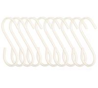 Premier Housewares Set of 10 Sorello Hanging Hooks, Iron, White, 1 x 5 x 8 cm