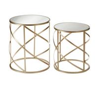 Premier Housewares Set of 2 Avantis Swirl Frame Tables