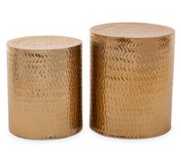 Orsina Set Of 2 Gold Finish Stools