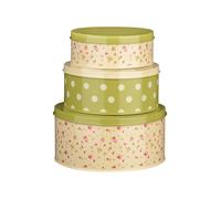 Orsina Set Of 3 Storage Tins, Charming Floral Design Canisters With Lids, Ideal For Storing Tea, Coffee, Sugar Orsina Multicolor
