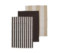 Orsina Set of 3 Stripe Cotton Tea Towels, Ultra-Absorbent Kitchen Towels, Stripe Design Tea Towels, Kitchen Towels Orsina Multicolor