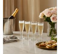 Orsina Set of 4 Chamapgne Glasses, Premium Chamapgne Flutes Set, 160ml Clear Glass Champagne Crystal Glasses Orsina Clear