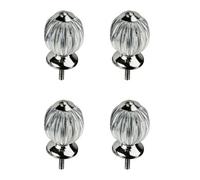 Premier Housewares 2490021 Chic Vintage Style Drawer Knobs - Set of 4, Clear, H5 x W5 x D7cm