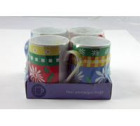 Orsina Set of 4 Daisies Mug, Color Mug Set, China Tea Mugs for Home, Mug Set Orsina Multicolor